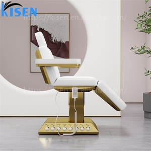 Kisen 2024 Luxury Modern <b>White</b> Gold Esthetician <b>Table</b> Electric Beauty Salon Thermal Massage <b>Tables</b> & Beds - Product Image 5