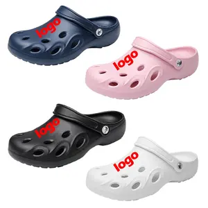 2021 Outdoor anti-slip beach classic clog platform Rubber custom flip -flops sandals slippers for women