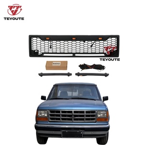 TEYOUTE Parrilla Delantera Modificada de ABS con Barra de Luces LED Ámbar para <span class=keywords><strong>Ford</strong></span> Ranger <span class=keywords><strong>BRONCO</strong></span> 1989 1990 <span class=keywords><strong>1991</strong></span> - Product Image 1