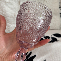 Vente chaude lilas 300ml Vintage verre gobelets à vin violet Grand événement fournitures de fête pour les réceptions de mariage