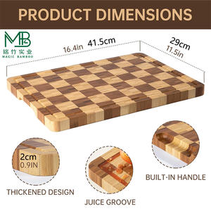 Tablas de Cortar de Bambú de Alta Gama con <span class=keywords><strong>Canales</strong></span> de Drenaje y Asas para Cocinas Modernas, Venta al Por Mayor - Product Image 2