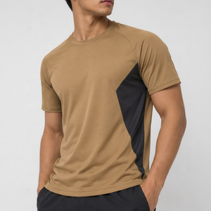 เสื้อยืดคอกลมแขนสั้นพิมพ์ลายสกรีนสีตามสั่งสำหรับผู้ชาย ทรงปกติ แห้งเร็ว ผ้าถักลำลอง โพลีเอสเตอร์ 100% 180 กรัม - Product Image 1