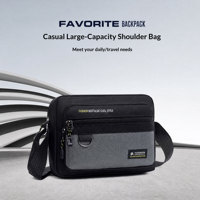 Nouveau sac bandoulière horizontal pour homme, style transfrontalier tendance, sac à l'épaule décontracté, sac minimaliste à plusieurs compartiments
