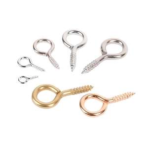 <span class=keywords><strong>Crochet</strong></span> d'usine et attache à oeil en acier inoxydable 304 vis à <span class=keywords><strong>crochet</strong></span> à oeil autotaraudeuse or zingué anneau vis à oeil pour bois métal - Product Image 2