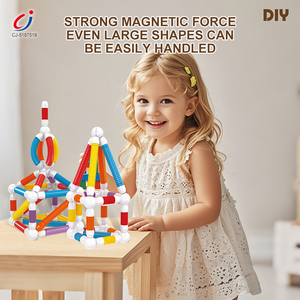 Giocattolo Magnetico Chengji, Set <span class=keywords><strong>di</strong></span> Costruzioni Magnetiche 66 Pezzi, Blocchi Magnetici Creativi per lo Sviluppo, Tubi Magnetici Flessibili - Product Image 3