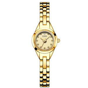 Exquisito Reloj de Pulsera de Cuarzo Dorado Vintage Mini, Reloj de Pulsera Retro de Alta Textura y Lujo Ligero - Product Image 5