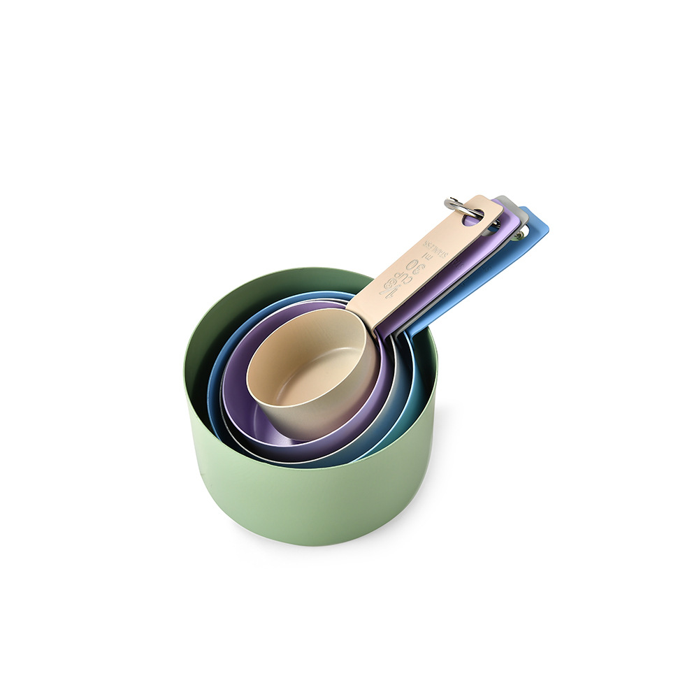 Colorido juego de tazas medidoras de 5 piezas