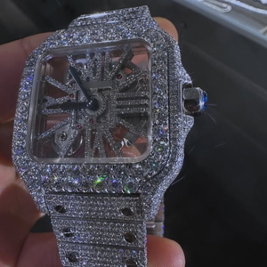 Collezione di Orologi da Uomo di Lusso di Qualità Standard 41mm <span class=keywords><strong>con</strong></span> Diamanti Coltivati in Laboratorio Chiarezza VVS <span class=keywords><strong>Movimento</strong></span> <span class=keywords><strong>al</strong></span> <span class=keywords><strong>Quarzo</strong></span> - Product Image 3