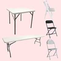 Modernes Restaurant-Set mit Stühlen, Klappbarer Outdoor-Küchentisch für Camping, Hochzeiten, Eingangsbereich, Kaffee und Essen