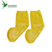 Chaussettes jetables en coton éponge antidérapantes écologiques épaisses noires à motif de points style quotidien avec semelle en spandex pour la vente en gros