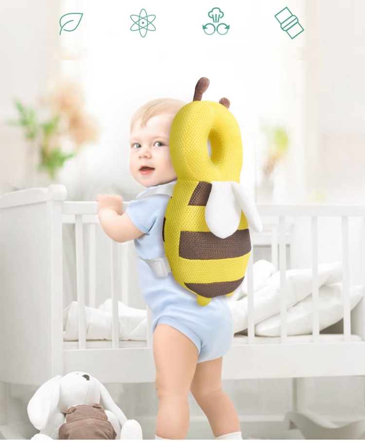 Cute Animal Baby Head Protector Pillow – Anti-Fall Safety Backpack - View 6
