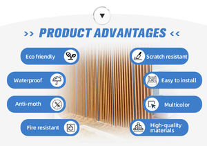 Panel de fachada Wpc de grano de madera 3D sin humedad resistente a la intemperie de alta calidad para uso en gimnasio de construcción - Product Image 2