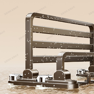 Estante de almacenamiento plegable de pared para baño con 2 barras y toallero de succión en gris plomizo Blue Vine - Product Image 2