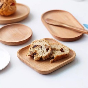 Assiette à gâteau ronde en bois classique moderne personnalisée pour pâtisserie - Product Image 2