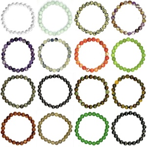 Bracelets de perles d'améthyste Bracelets de pierres précieuses de 8mm en gros pour femmes - Product Image 2