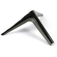 Meuble de jambe oblique conique noir pour table de meubles pliants avec pieds en métal à vis avec raccords pour pieds de meubles