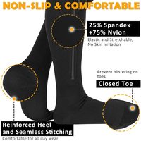Chaussettes de compression graduées OEM personnalisées 15-20 mmHg avec fermeture éclair, haute qualité, respirantes, pour la course et les infirmières
