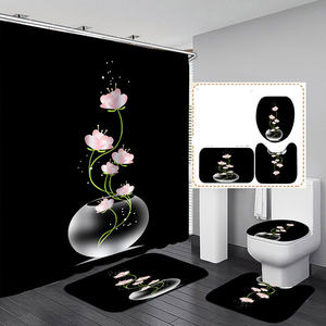 Rideaux <span class=keywords><strong>de</strong></span> <span class=keywords><strong>douche</strong></span> 5 couleurs imprimé rose 3D imperméable en polyester, <span class=keywords><strong>ensemble</strong></span> <span class=keywords><strong>de</strong></span> <span class=keywords><strong>tapis</strong></span> <span class=keywords><strong>de</strong></span> bain antidérapant, <span class=keywords><strong>tapis</strong></span> <span class=keywords><strong>de</strong></span> toilette, <span class=keywords><strong>tapis</strong></span> <span class=keywords><strong>de</strong></span> sol, décoration intérieure - Product Image 5