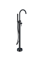 Robinet de bain autoportant en laiton massif de couleur or à poignée unique, robinet de bain sur pied avec ensemble de douche à main, meilleure vente