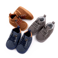 Chaussons classiques en cuir PU pour bébé - Semelle souple, faciles à mettre et à enlever, chaussures de berceau pour nourrissons de 0 à 18 mois