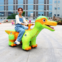Voiture à pédales pour enfants Dinosaur World Park, 2 places avec télécommande, animation intérieure/extérieure pour centre commercial et espaces publics