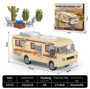Set de Bloques de Construcción MOC de Autocaravana Clásica, Modelo de Vehículo Vintage de Película, Kit de Ladrillos, Juguete Creativo STEM para Adultos y Niños - Product Image 3
