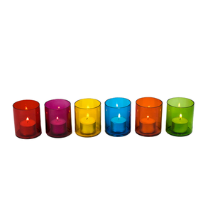 Multi Color Glass <b>Tealight</b> Votive <b>Holder</b> for Home Decoration and Christmas - Product Image 1