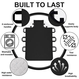 Tapis de positionnement robuste pour patient, drap de transfert hospitalier, couverture de levage et de déplacement pour soins aux personnes âgées - Product Image 3