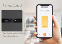 2025 Interrupteur Mural Intelligent Sans Fil Zigbee Golden Security Tuya avec Écran LCD Compatible Alexa et Google Home M8