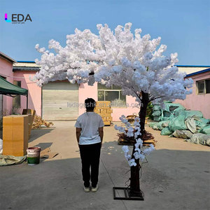 ต้นซากุระสีขาว LEDA ต้นไม้ประดิษฐ์ จำลองเหมือนจริง วัสดุพลาสติก สำหรับตกแต่งงานแต่งงาน ฐานโลหะทรงกลม ชิ้นเดียว - Product Image 2
