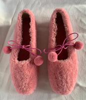 Pantoufles à plateforme personnalisées en peau de mouton et laine pour femme, sandales pour fille, pour le printemps et l'automne, style maison, fourrure tendance