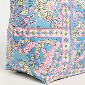 Women's Custom <b>Large</b> Canvas Waterproof Tote <b>Beach</b> <b>Bag</b> Embroidery Floral Pattern Portable Open Top Shopping Handbag Winter Autumn - Product Image 3