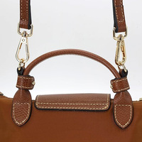 Bandoulière pour sac en cuir véritable Longchamp, couleur unie (ambre, marron clair, noir, bleu clair), sans perforation, résistante à l'usure, collection Printemps 2025
