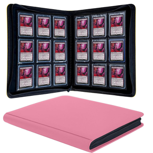 Albums Premium en Cuir PU à 9 Poches avec Fermeture Éclair et Logo Personnalisé <span class=keywords><strong>pour</strong></span> <span class=keywords><strong>Cartes</strong></span> de Collection <span class=keywords><strong>Pokémon</strong></span> Top Loader - Product Image 1
