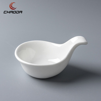 Ensemble de bols et assiettes en porcelaine pour snacks, tapas, apéritifs et sauces, avec cuillères à caviar