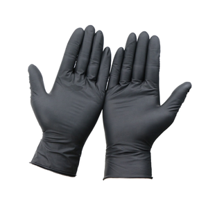 Boîte de 50 paires de gants <span class=keywords><strong>en</strong></span> nitrile jetables noirs sans latex, 5 mil, <span class=keywords><strong>EN</strong></span> ISO 374, bouts des doigts texturés, sans silicone, sans poudre - Product Image 2