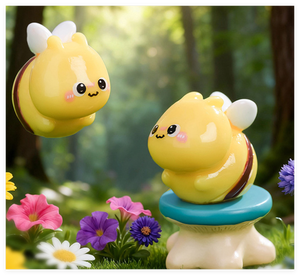 Objeto en miniatura Micro paisaje Animal resina estatuilla dibujos animados abeja figura para festivales chico Eco baño cápsula juguete máquina expendedora - Product Image 6