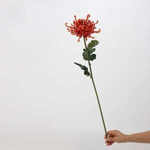 LO-633 Vente en gros de fleurs artificielles en PU de haute qualité, toucher réel, marigold, <span class=keywords><strong>prix</strong></span> d'usine, <span class=keywords><strong>chrysanthème</strong></span> artificiel pour la décoration de la maison et des mariages - Product Image 6