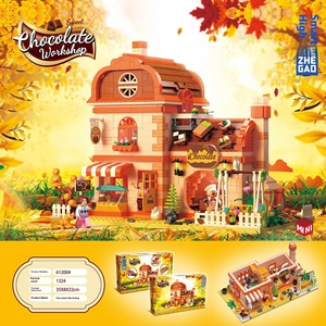 Ensemble de blocs de construction en plastique éducatifs compatibles avec les petites particules vue sur la rue - Product Image 3