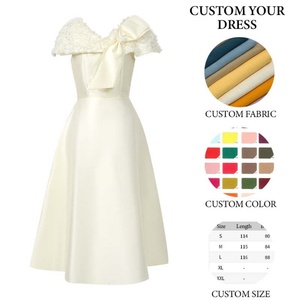 ชุดเดรสทรงเอไลน์ผ้าซาตินแขนสั้นสำหรับงานปาร์ตี้ งานพรอม งานแต่งงาน หรืองานราตรี  แบบคลาสสิก สวยสง่า เหมาะสำหรับเพื่อนเจ้าสาว เป็นมิตรต่อสิ่งแวดล้อม - Product Image 6