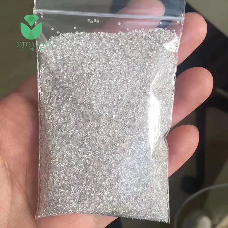 Melee berlian Cvd longgar 0.8-3.3mm putih DEF VVS-SI berlian Lab sintetis bulat Cemerlang potongan Hpht berlian CVD