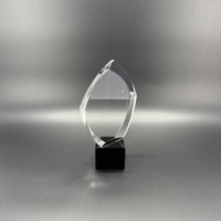 Trophée en cristal au design nouveau et populaire pour cadeau souvenir, trophée en cristal transparent