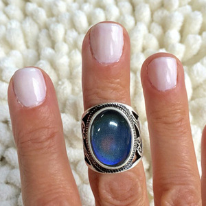Anello Vintage Ovale in Resina per Donne, Stile Antico Chic, Gioiello Minimalista alla Moda, Idea Regalo - Product Image 2