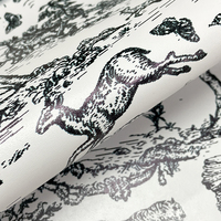 Tissu en microfibre imprimé numérique motif animalier bohème personnalisé, imitation cuir PU imperméable pour meubles, canapés et décoration intérieure