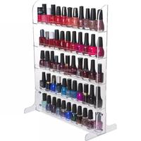Vernis à ongles acrylique transparent 5 étagères ouvertes présentoir de comptoir présentoir de vernis à ongles organisateur