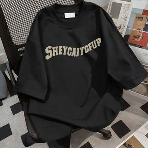 T-Shirt <span class=keywords><strong>Polo</strong></span> Estiva Personalizzata Casual Designer Streetwear in Cotone Pesante 100% Vestibilità Oversize - Product Image 2