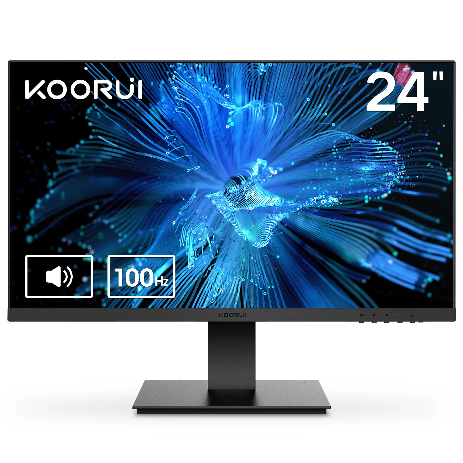 Koorui- pc 24 inch monitor desktop hd hkc 1080p frameless screen 100hz rgb pc computer display factory