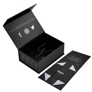 Bán Buôn Tùy Chỉnh In Handmade Sang Trọng Cứng Nhắc Giấy Các Tông Đen Đơn Giản Rỗng Đóng Cửa Từ Hộp Quà Tặng - Product Image 1