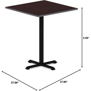 Alera ALETTSQ36CM 35,38 pouces W X 35,38 pouces Plateau de table carré réversible en stratifié cerisier/ébène de taille moyenne pour tables basses - Product Image 3