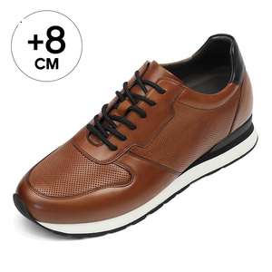 Zapatillas Deportivas Casuales de Cuero Genuino Transpirable para Hombre, Diseño Elevador, Verano, Aumento de Altura 8cm, Precio de Fábrica, OEM ODM - Product Image 1